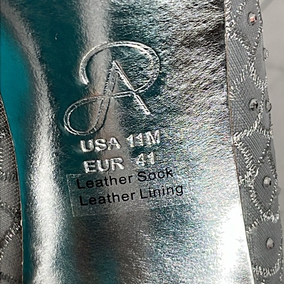 NWT Adrianna Papell Womens Foxy Silver Sterling Open Toe Pump Shoe Size 11M - Picture 8 of 9